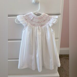 Smocked Rosebud Flutter Dress